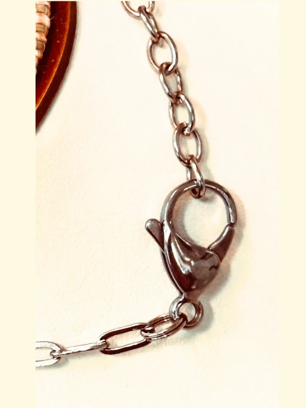 Handcrafted Stainless Steel Small Welded Paperclip Link Bracelet Minimalist Gift
